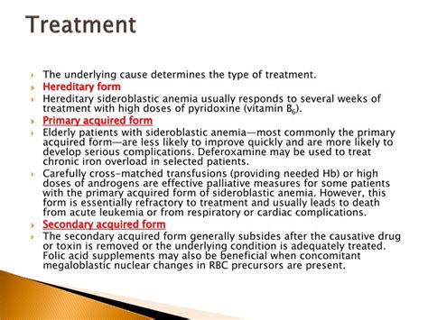 Diagnosis and treatment of sideroblastic anemias: from defective .